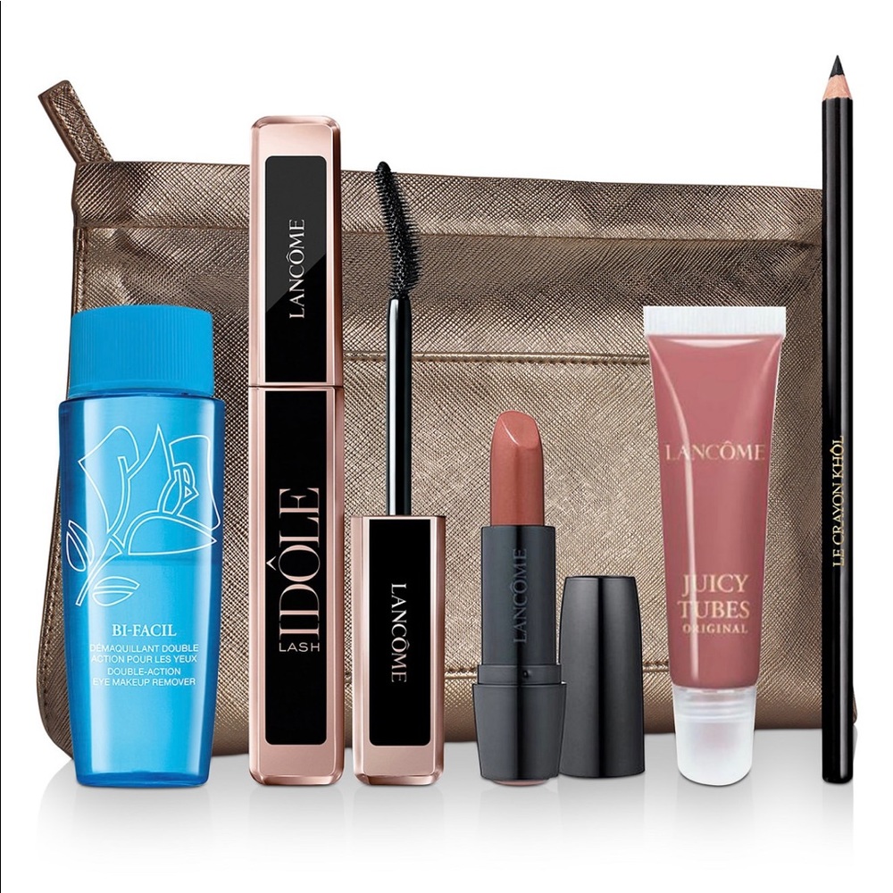 SEALED LANCOME 6-PC IDOLE MASCARA & MAKE UP GIFT SET INCL 4 FULL SIZE